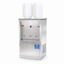 ตู้กดน้ำเย็นสแตนเลส MAXCOOL แบบขวดคว่ำ 2 ใบ 3 ก๊อก รุ่น MC-3PW-1