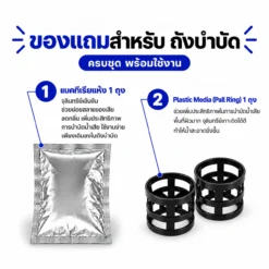 ของแถม ถังบำบัดน้ำเสีย PE 450 ลิตร สำหรับห้องส้วมเคลื่อนที่ Maktang , Safe , Duangsiri