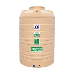 ถังเก็บน้ำ Duangsiri 2000 ลิตร รุ่น DS2000CM ถังน้ำ PE Food Grade กัน UV สีครีม