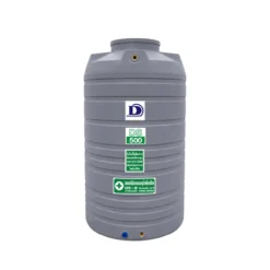 ถังเก็บน้ำ Duangsiri 500 ลิตร ถังน้ำ PE Food Grade กัน UV8 รุ่น DS500GR สีเทา
