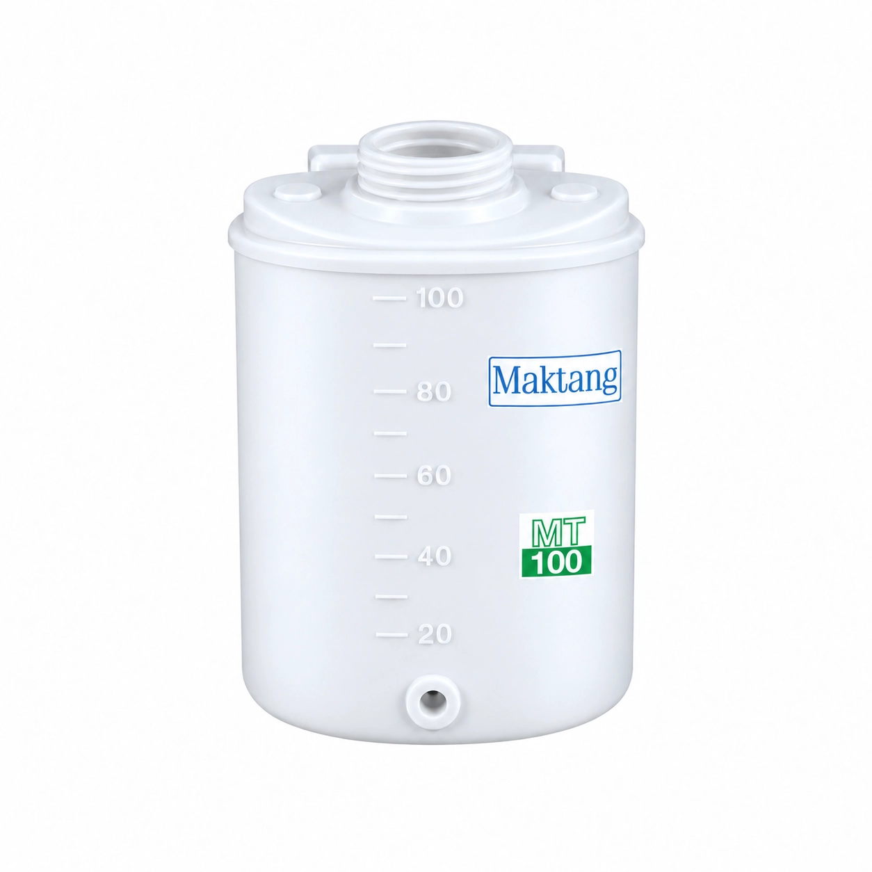ถังเก็บน้ำ Maktang 100 ลิตร รุ่น MT100 ถังน้ำ PE Food Grade สีขาว