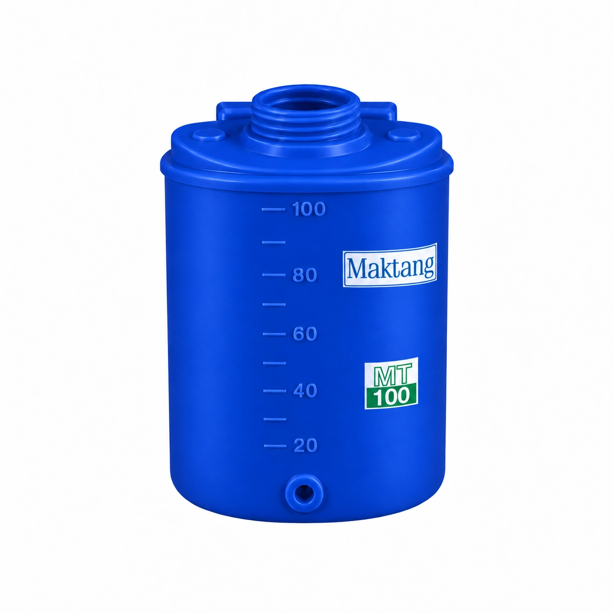 ถังเก็บน้ำ Maktang 100 ลิตร รุ่น MT100 ถังน้ำ PE Food Grade สีน้ำเงิน