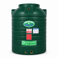 ถังเก็บน้ำ-WORLD-GN-1500WD-สีเขียวลายแกรนิต-ตัวถังทึบแสงป้องกันตะไคร่