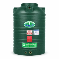 ถังเก็บน้ำ-WORLD-GN-2000WD-สีเขียวลายแกรนิต-ตัวถังทึบแสงป้องกันตะไคร่