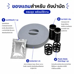 ของแถม ถังบำบัดน้ำเสีย PE 1000 ลิตร ทรงแคปซูล Maktang , Safe , Duangsiri